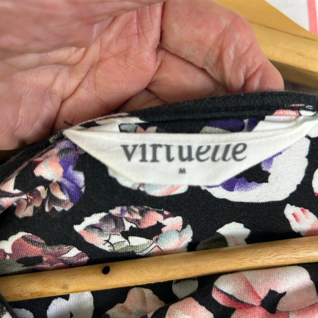 Virtuelle Black Floral Top - Size 18/M