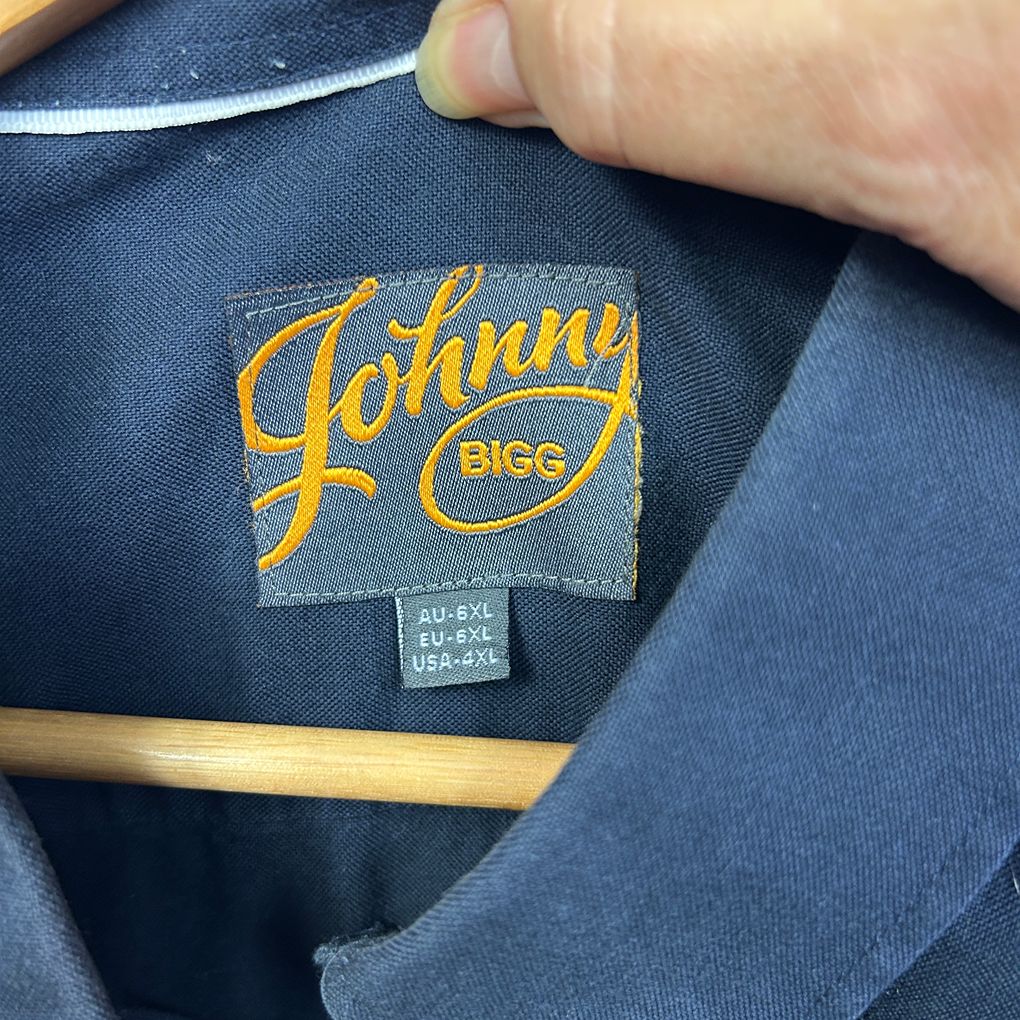 Johnny Bigg Navy Cotton Mens Shirt - Size 6XL