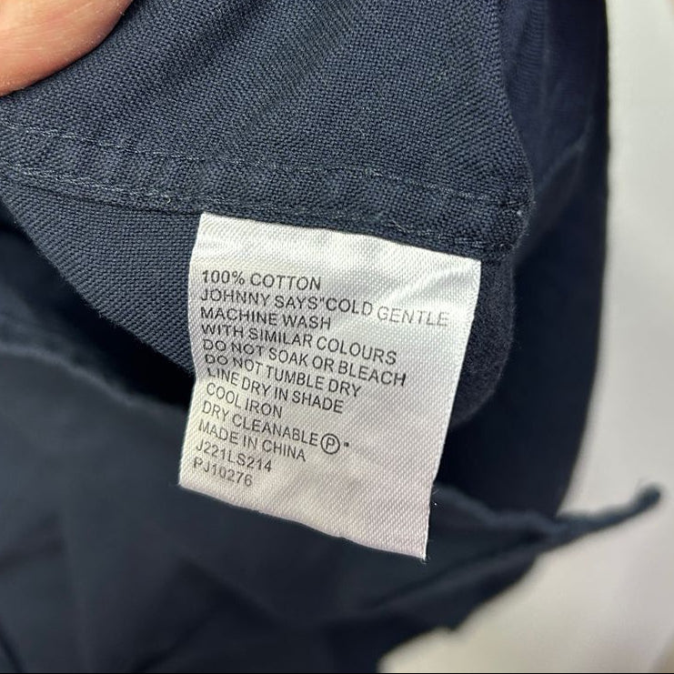 Johnny Bigg Navy Cotton Mens Shirt - Size 6XL