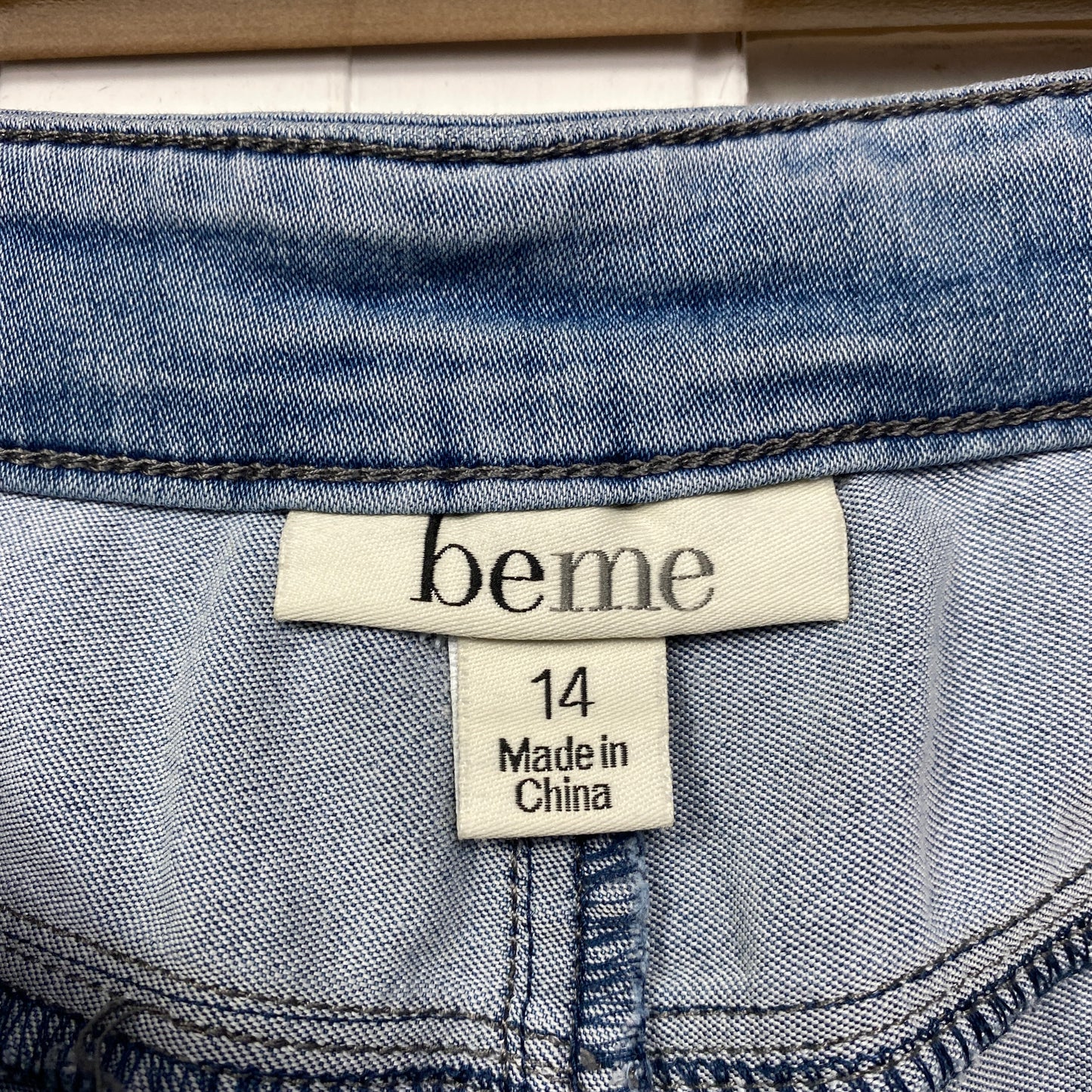 Beme Jeans Size 14 Plus Blue Denim Pockets Zip Fly