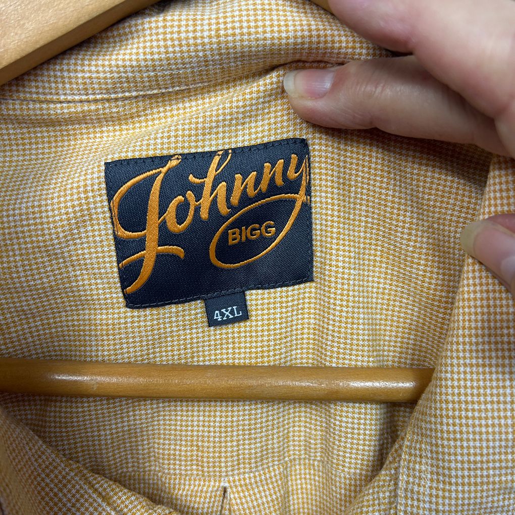 Johnny Bigg Mustard Linen Mens Shirt - Size 4XL