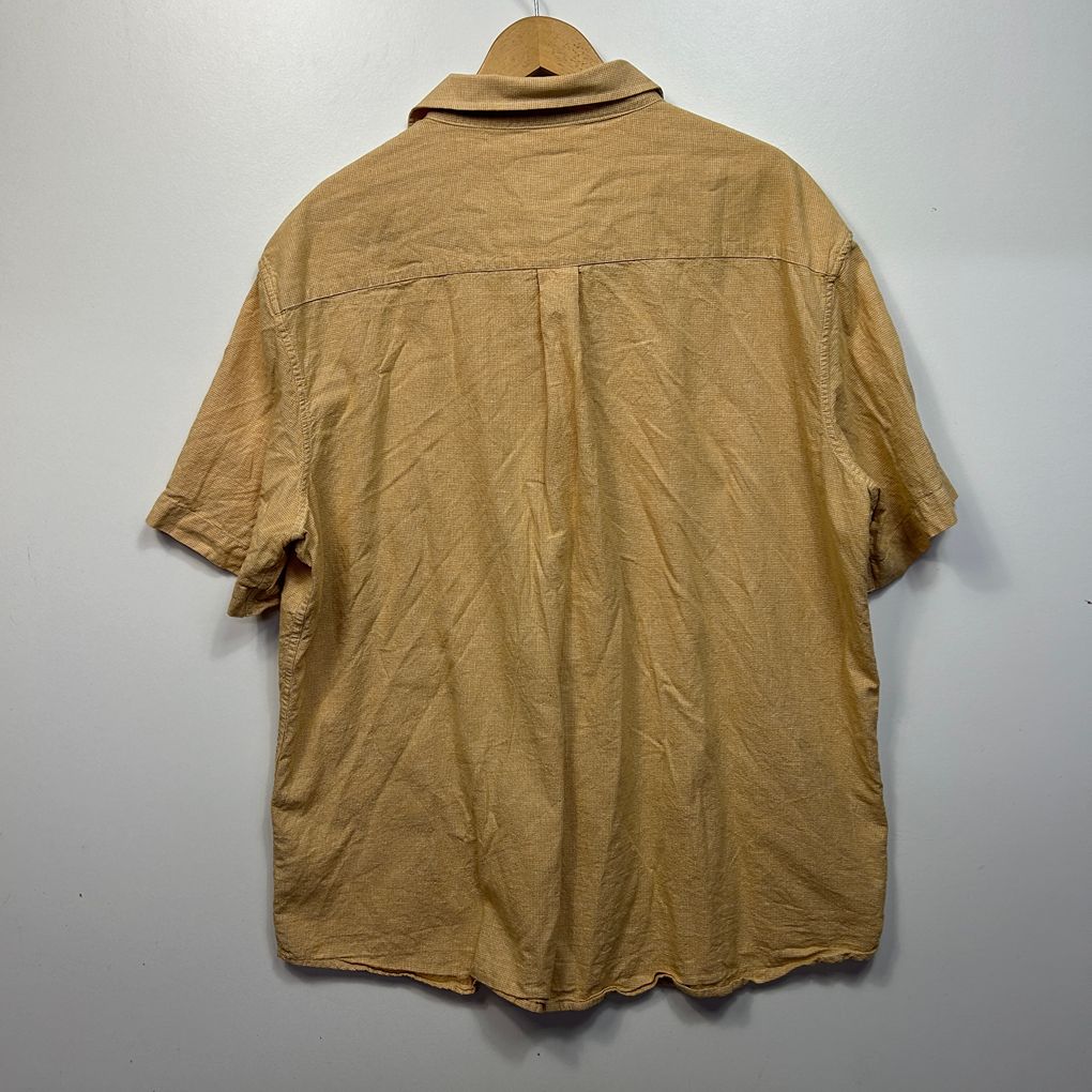 Johnny Bigg Mustard Linen Mens Shirt - Size 4XL