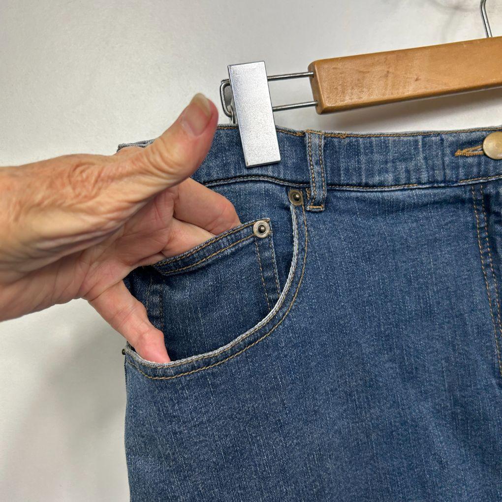 The Clothing Company Blue Cotton Denim Skirt - Size 16