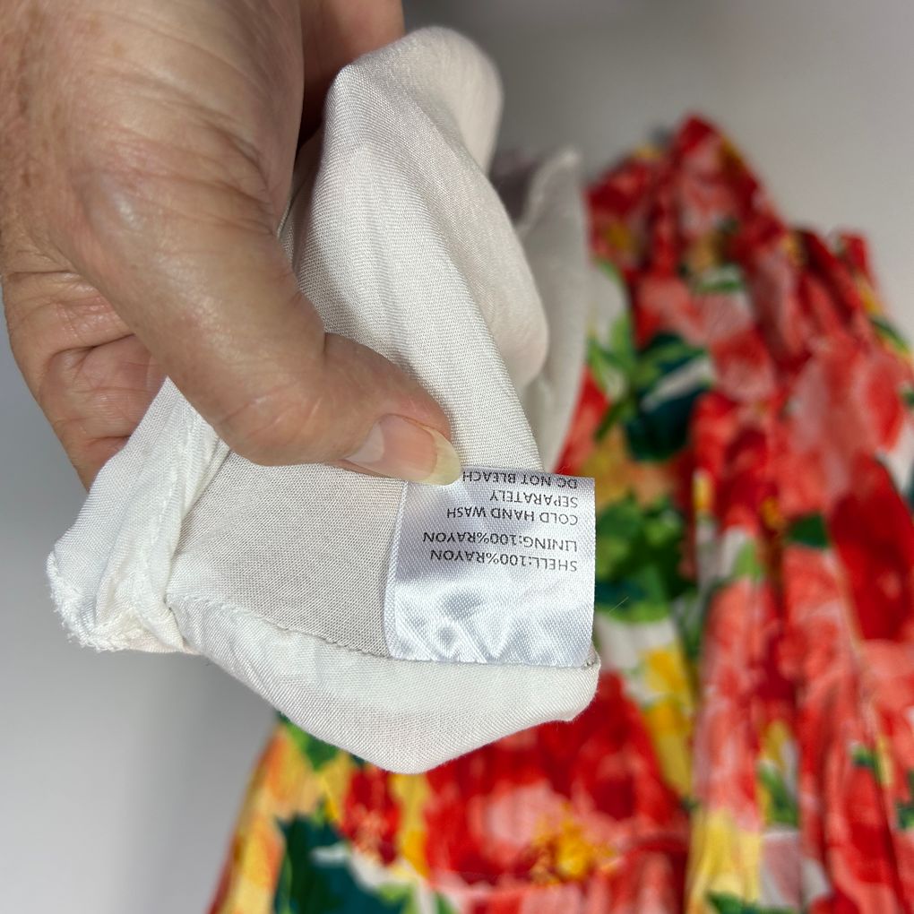 Orange Sherbet Multicoloured Floral Dress - Size 16