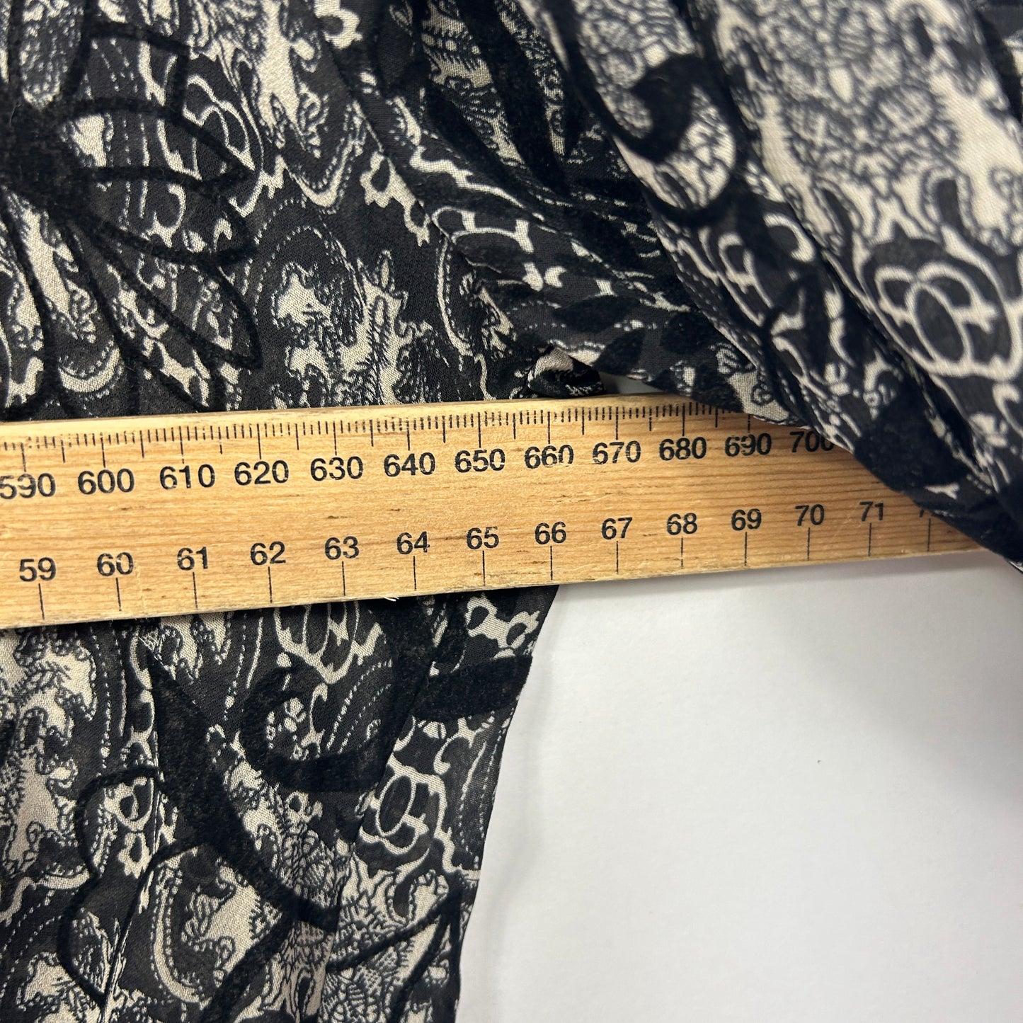 Autograph Black Grey Paisley Print Kimono - Size 18