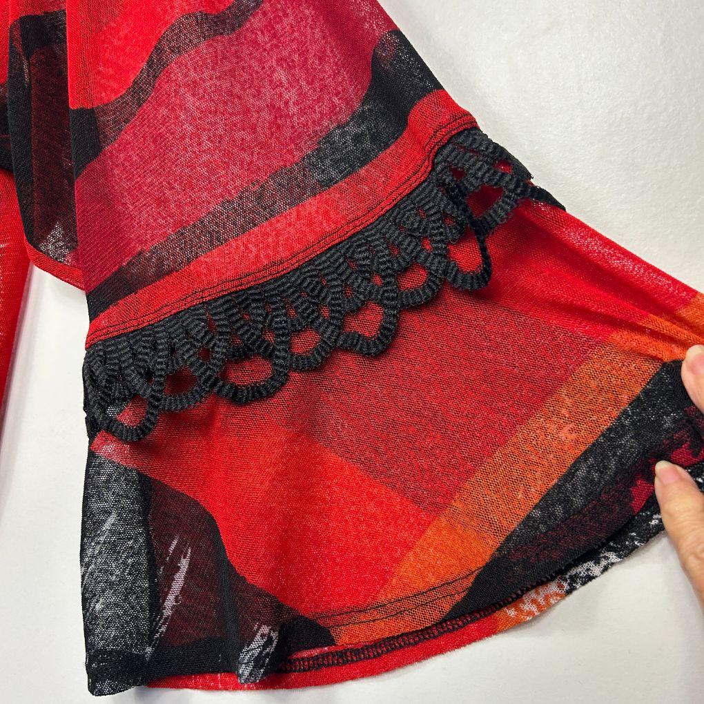 Taking Shape Red Multicoloured Kimono - Size 22/XL