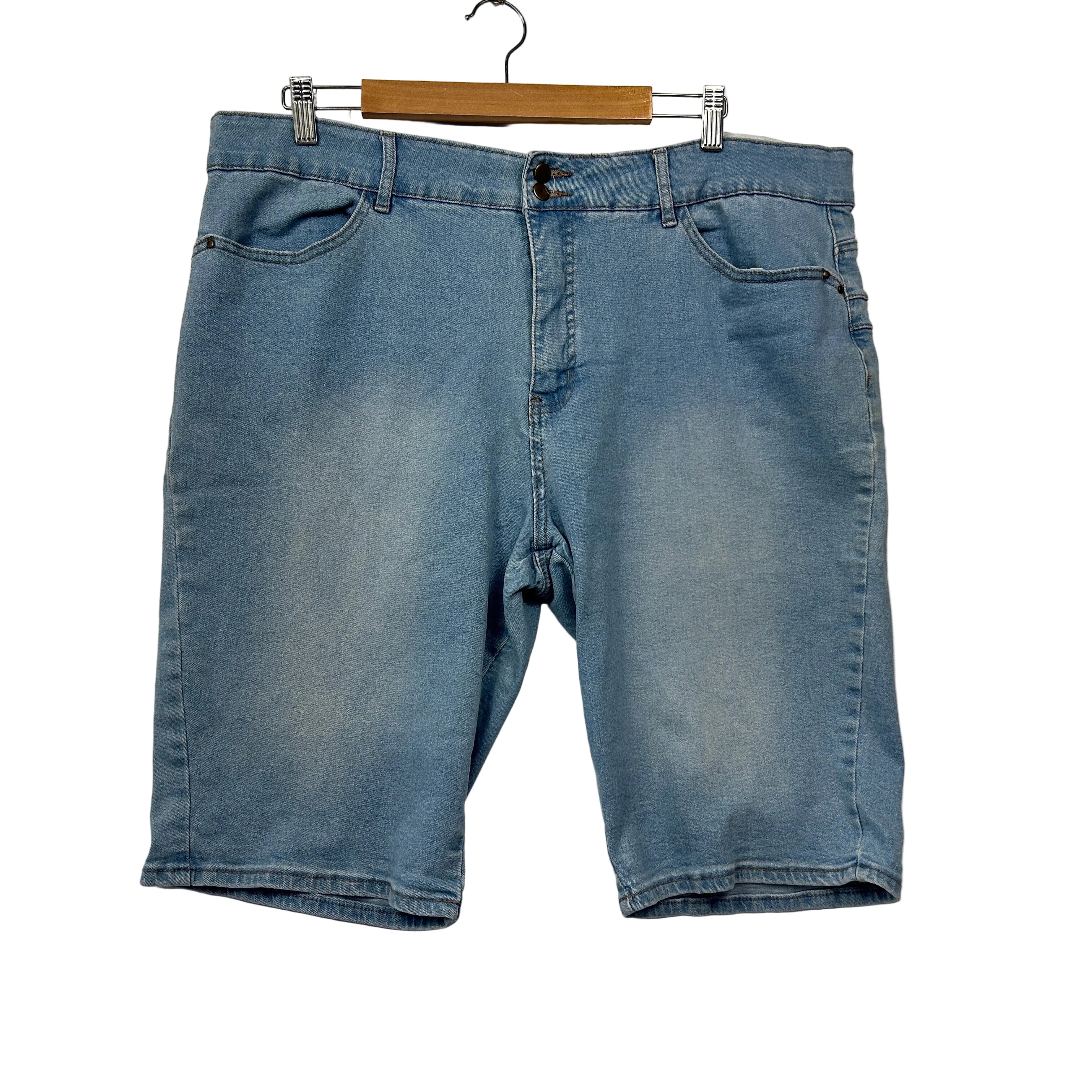 Rockmans Light Blue Denim Shorts - Size 20