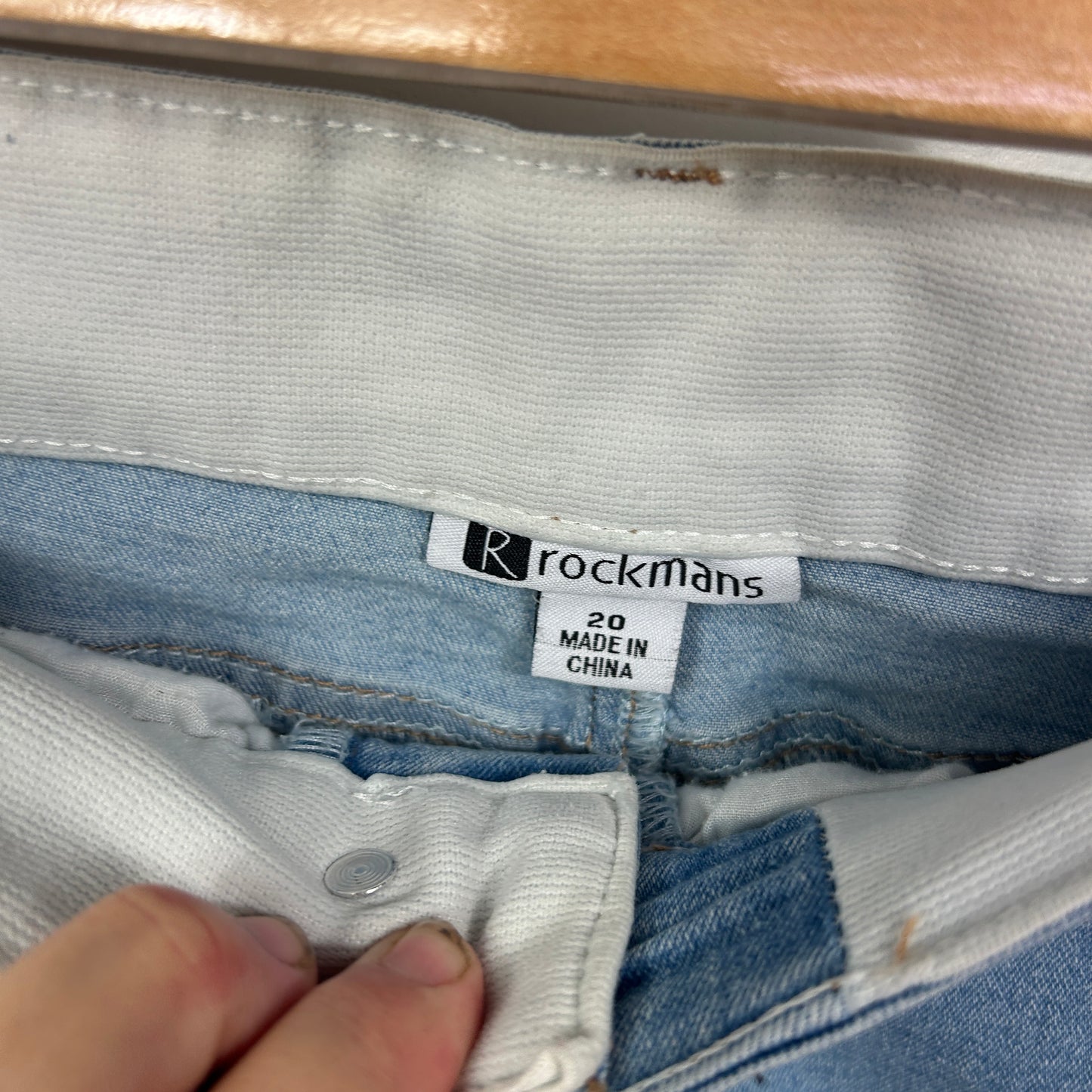 Rockmans Light Blue Denim Shorts - Size 20