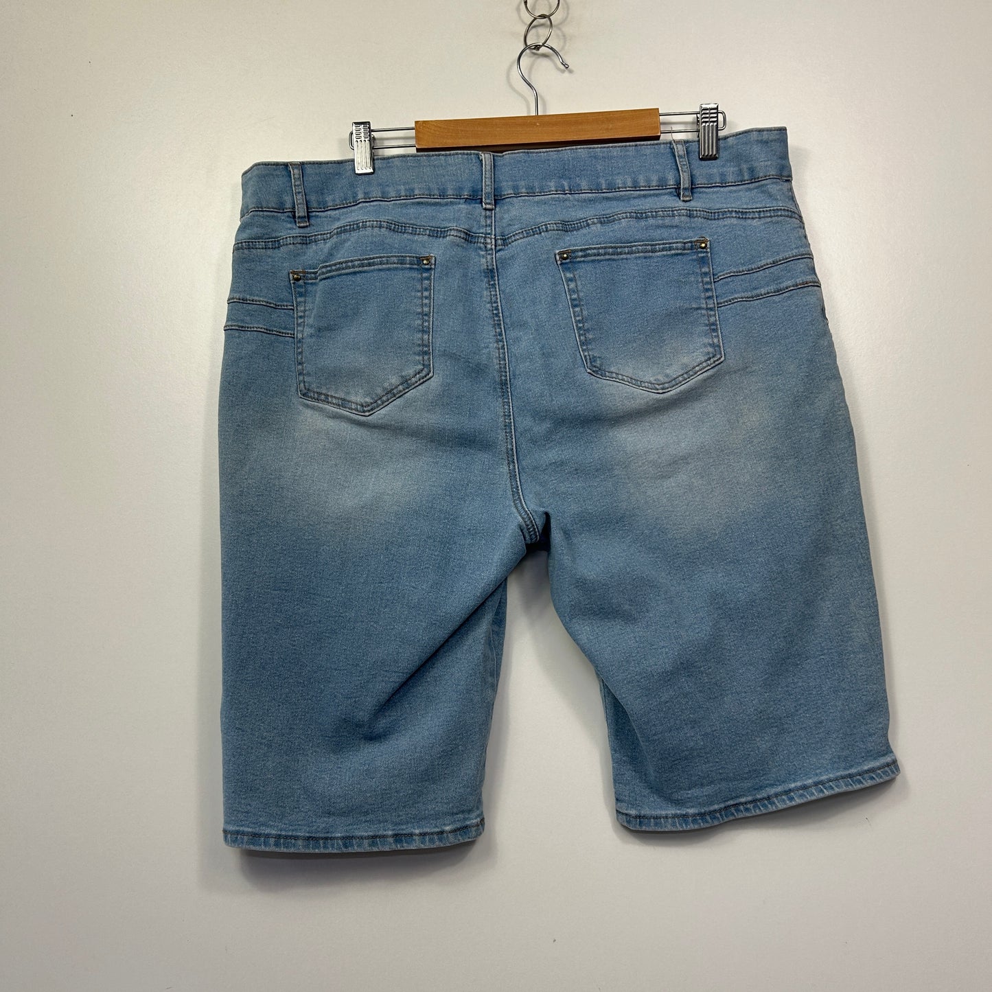 Rockmans Light Blue Denim Shorts - Size 20