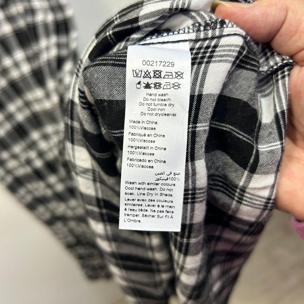 City Chic CCX Black Check Dress - Size 14/XS