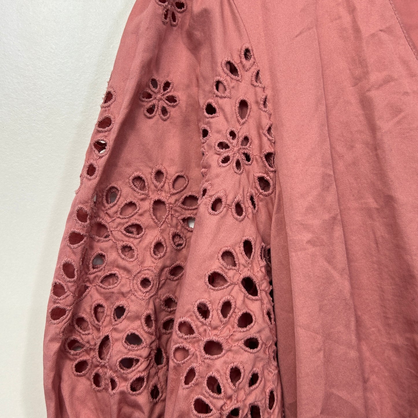 Portmans Dusty Rose Pink Broderie Top - Size 14