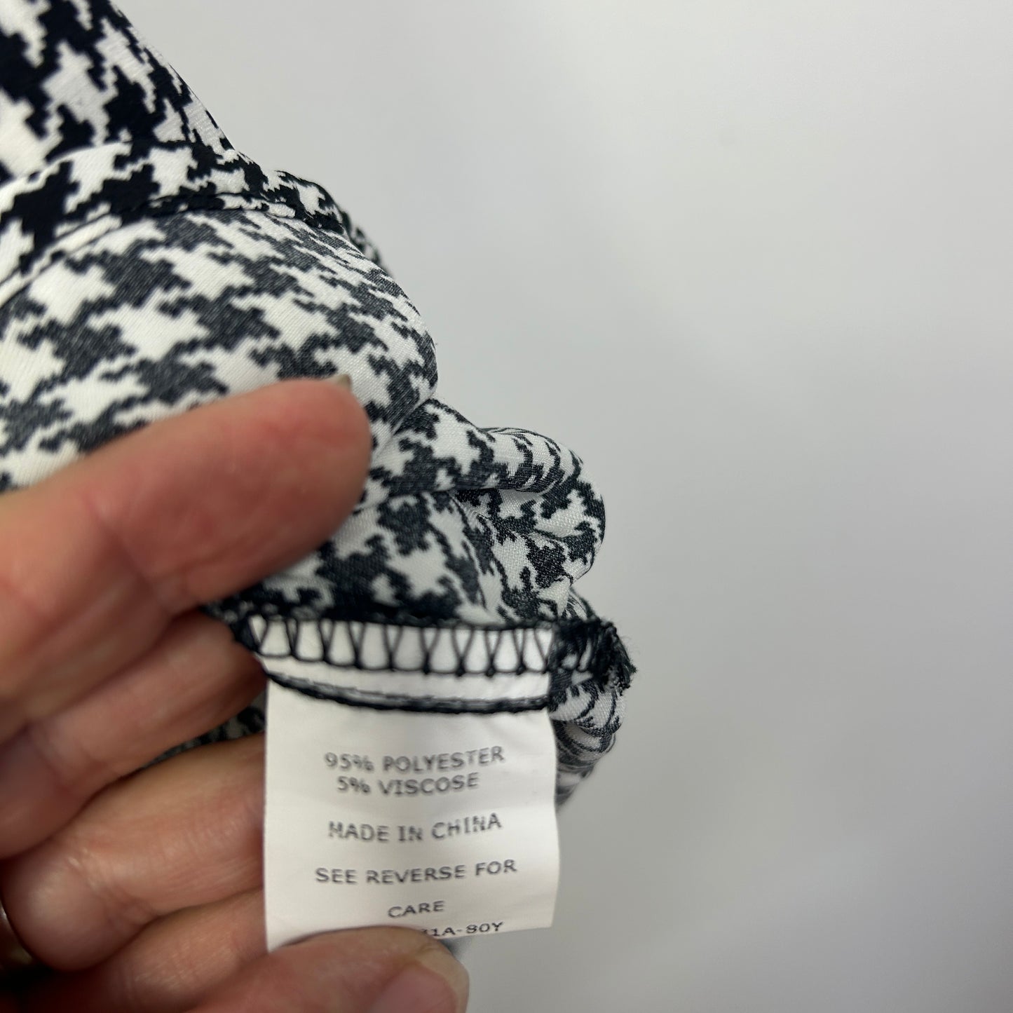 You + All Black and White Houndstooth Top - Size 24