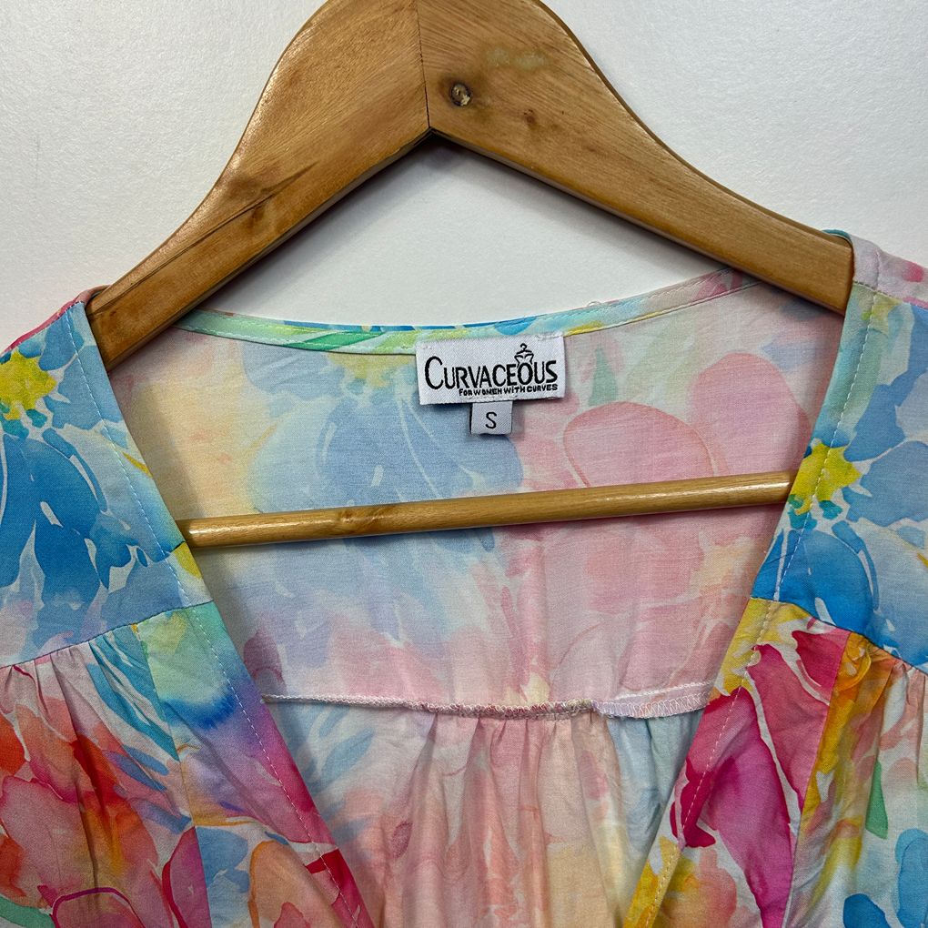 Curvaceous Multicoloured Top - Size 16/S