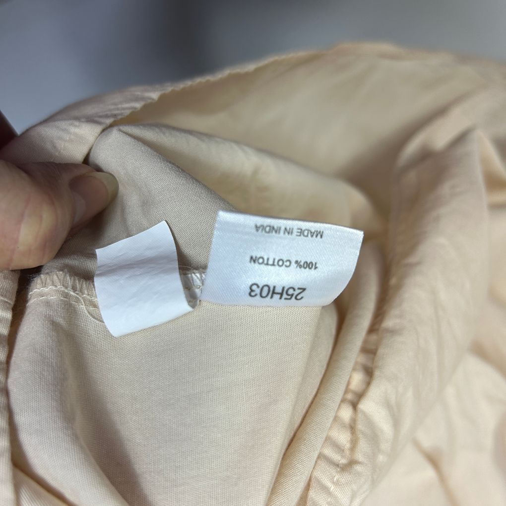 Established Beige Embroidered Cotton Top - Size 16