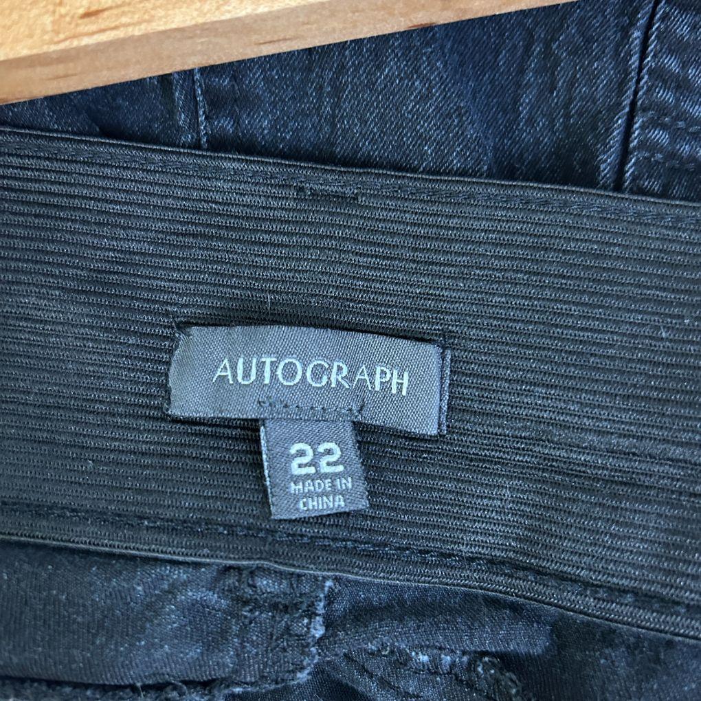 Autograph Black Cotton Jeans - Size 22