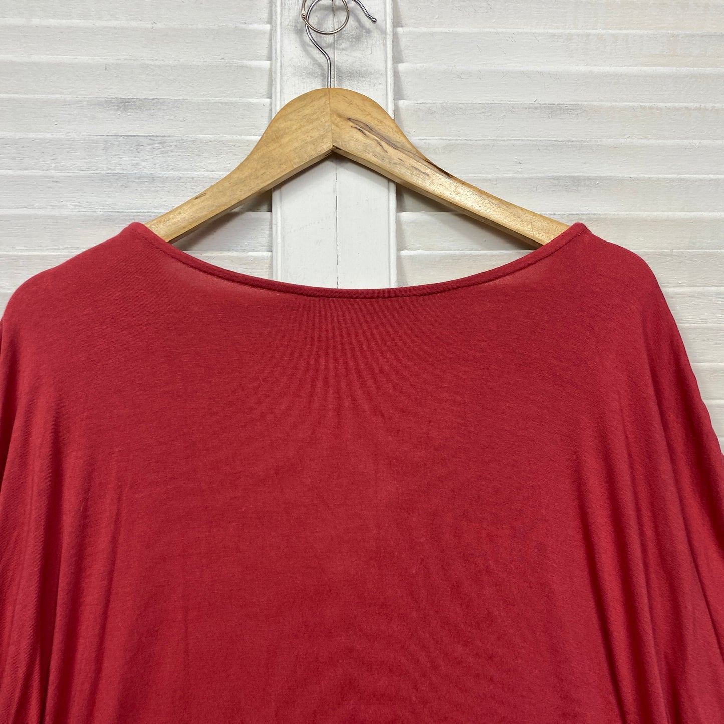 Katies Top Size XL Red Pink Short Sleeve