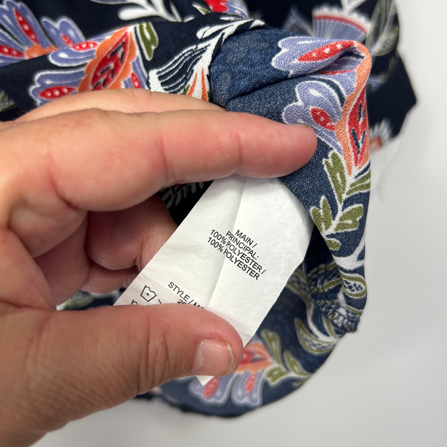 Millers Navy Blue Floral Top - Size 20