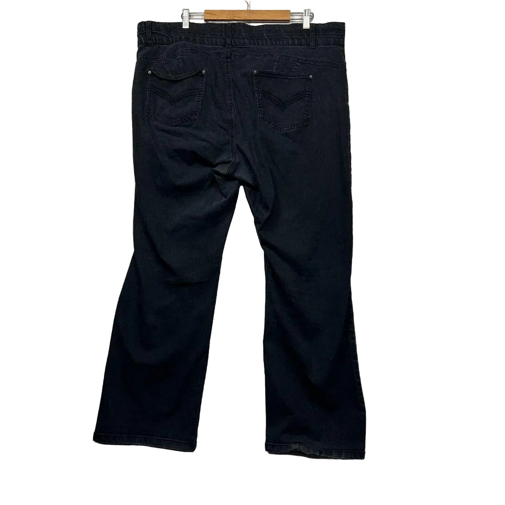 Autograph Black Cotton Jeans - Size 22
