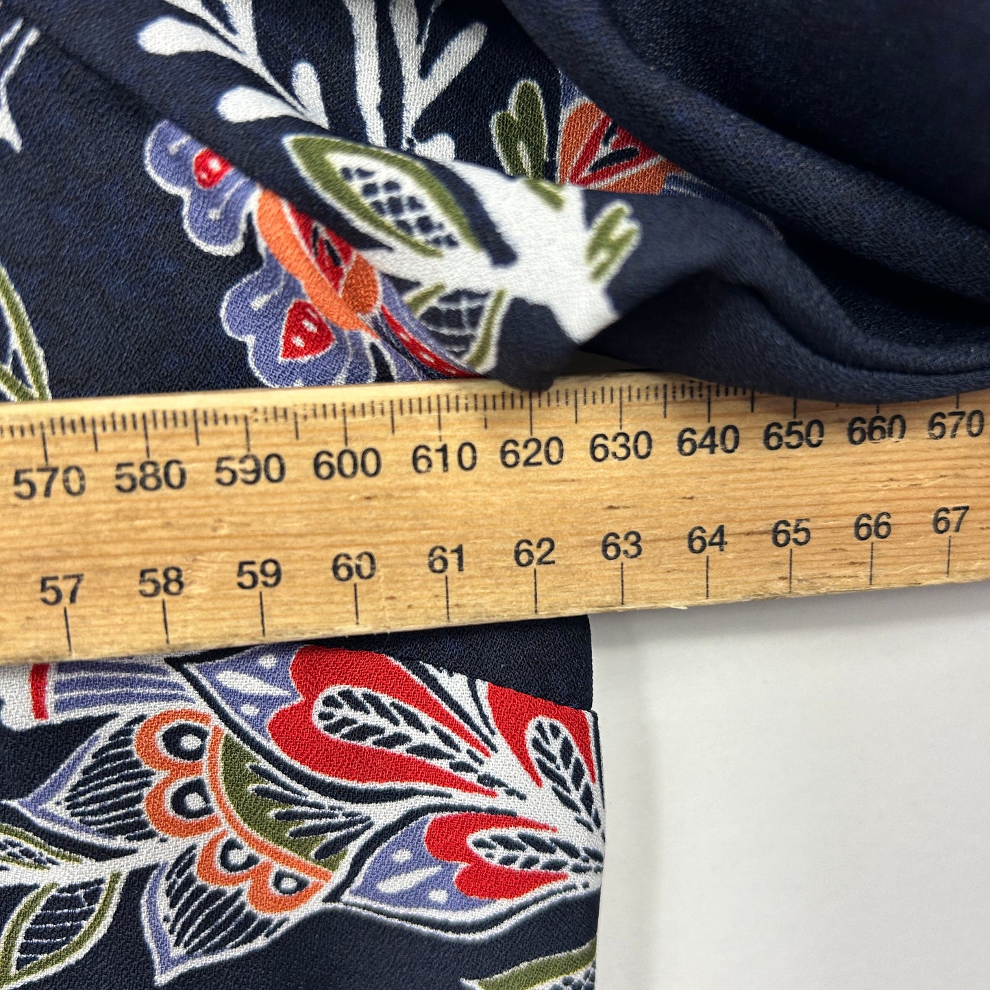 Millers Navy Blue Floral Top - Size 20