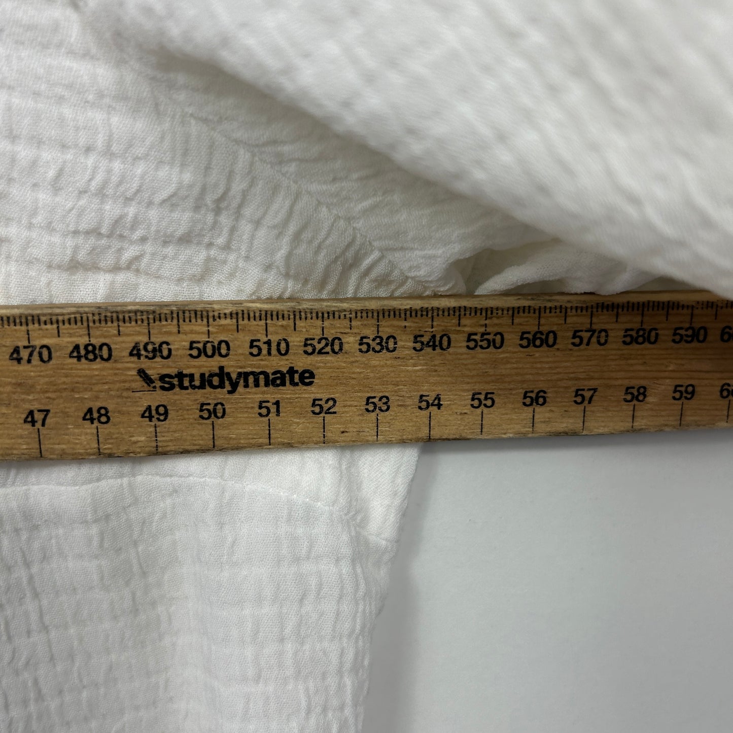 Khoko White Textured Bell Sleeve Top - Size 14/16