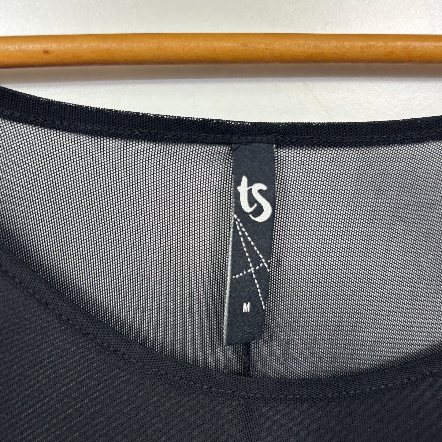 Taking Shape Black Sheer Mesh Ruffle Sleeve Top - Size 18