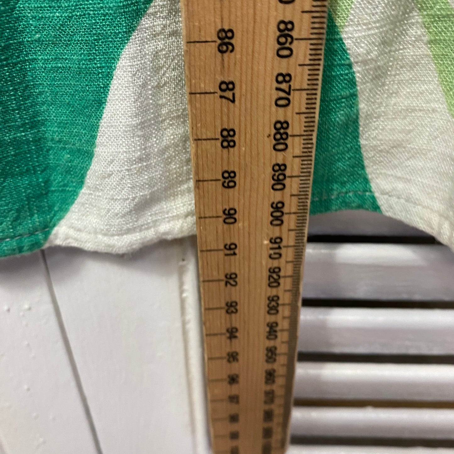 Forever Chic Maxi Skirt Size 14 Green Linen Blend