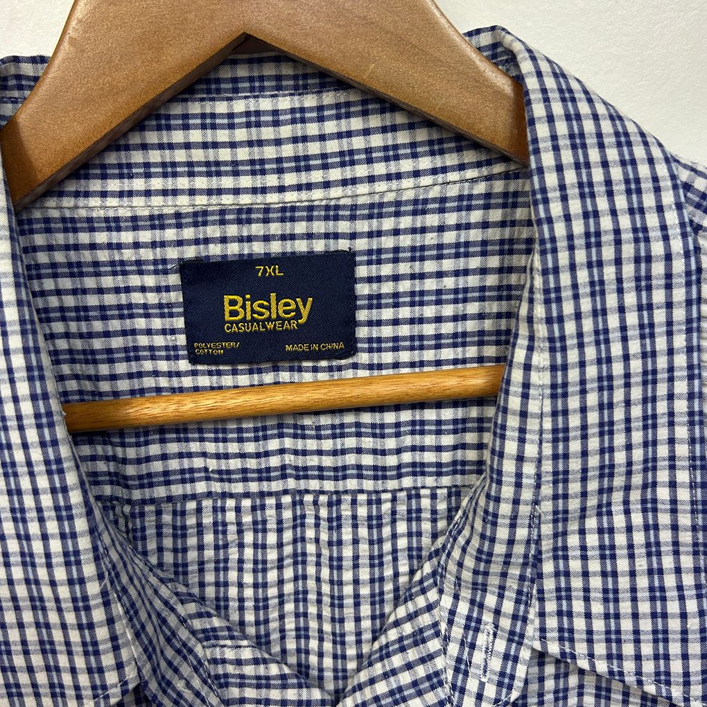 Bisley Blue Cotton Shirt - Size 7XL