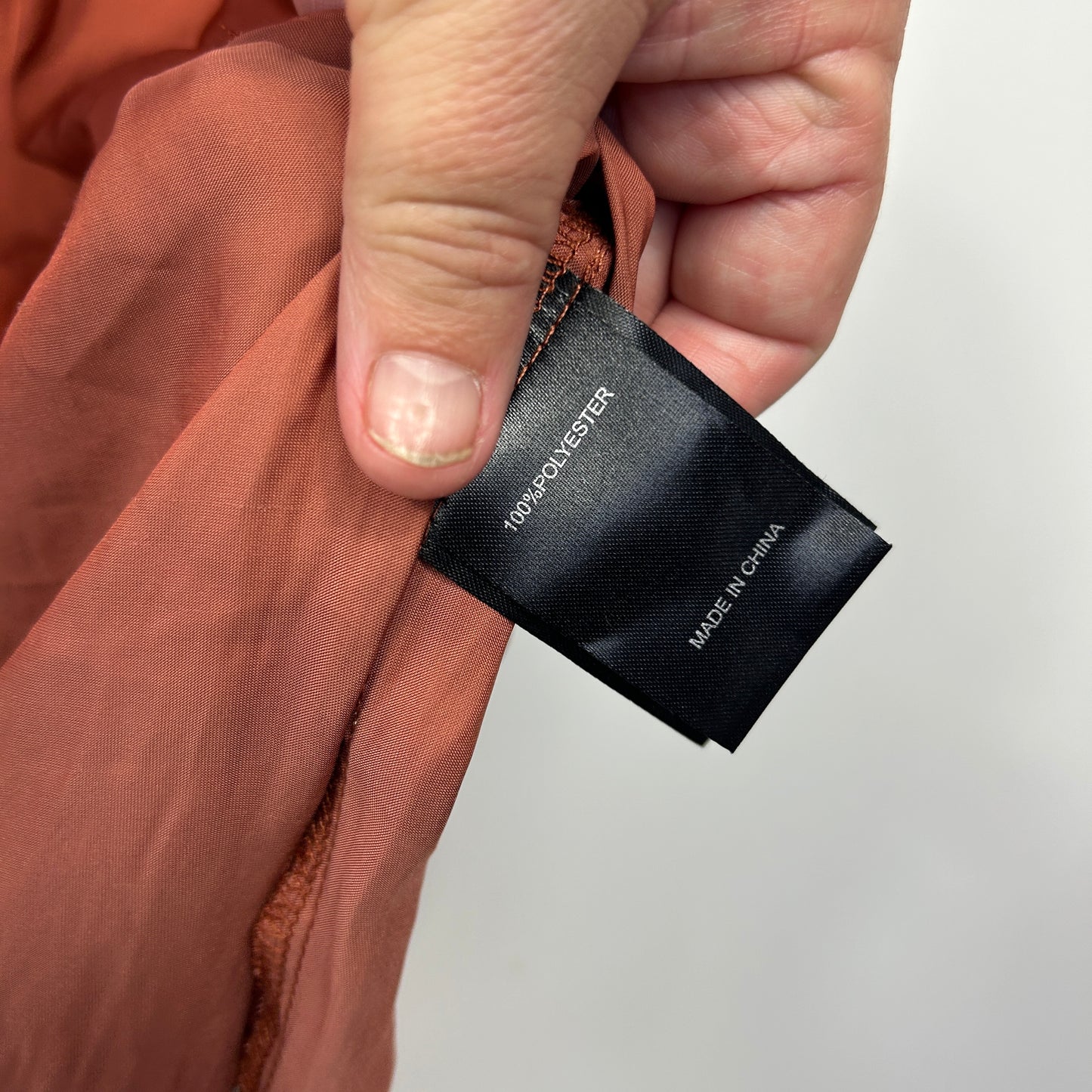 Taking Shape Rust Brown Satin Pleated Top - Size 20