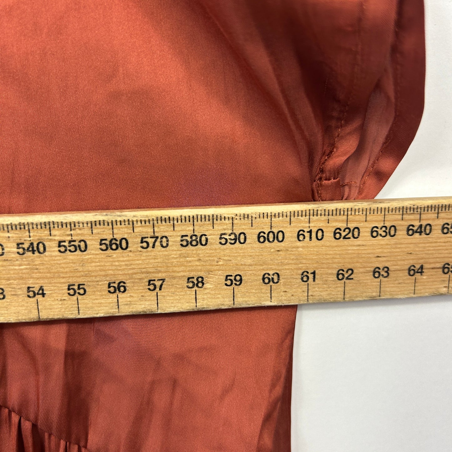 Taking Shape Rust Brown Satin Pleated Top - Size 20