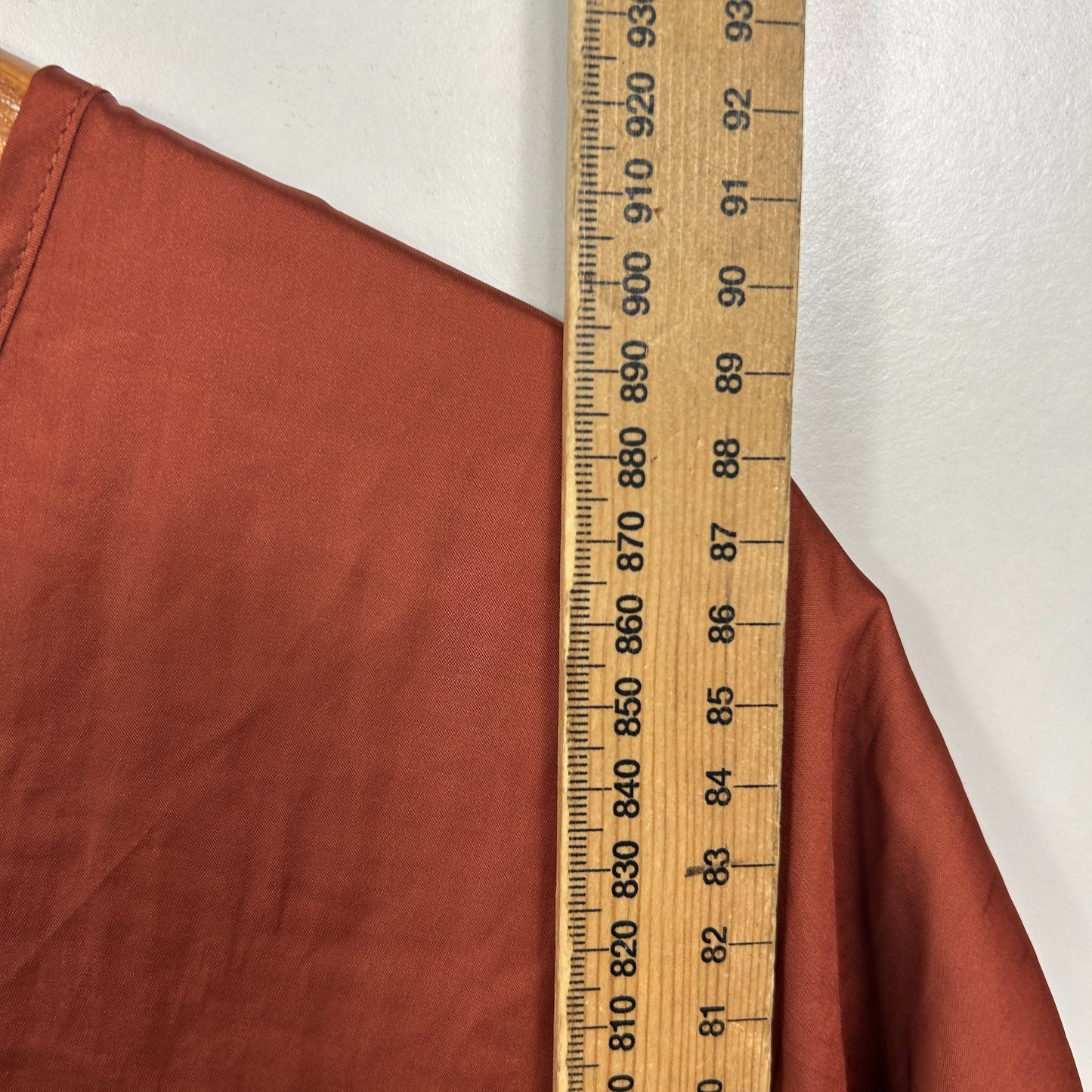 Taking Shape Rust Brown Satin Pleated Top - Size 20