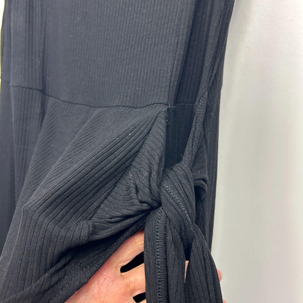 City Chic Black Faux Wrap Dress - Size 18/M