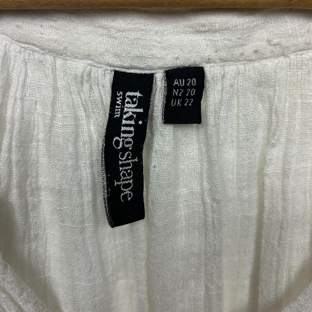 Taking Shape Swim White Cover Up - Size 20