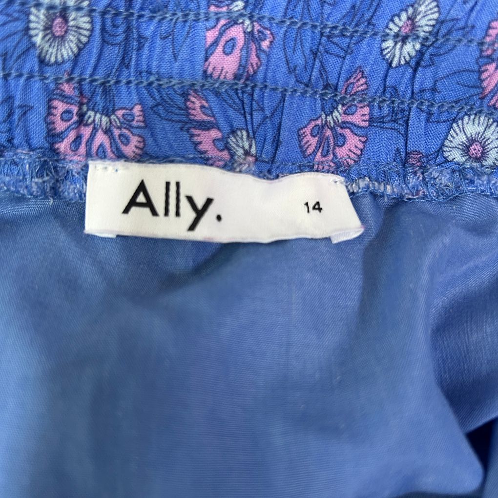 Ally Blue Boho Tiered Skirt - Size 14