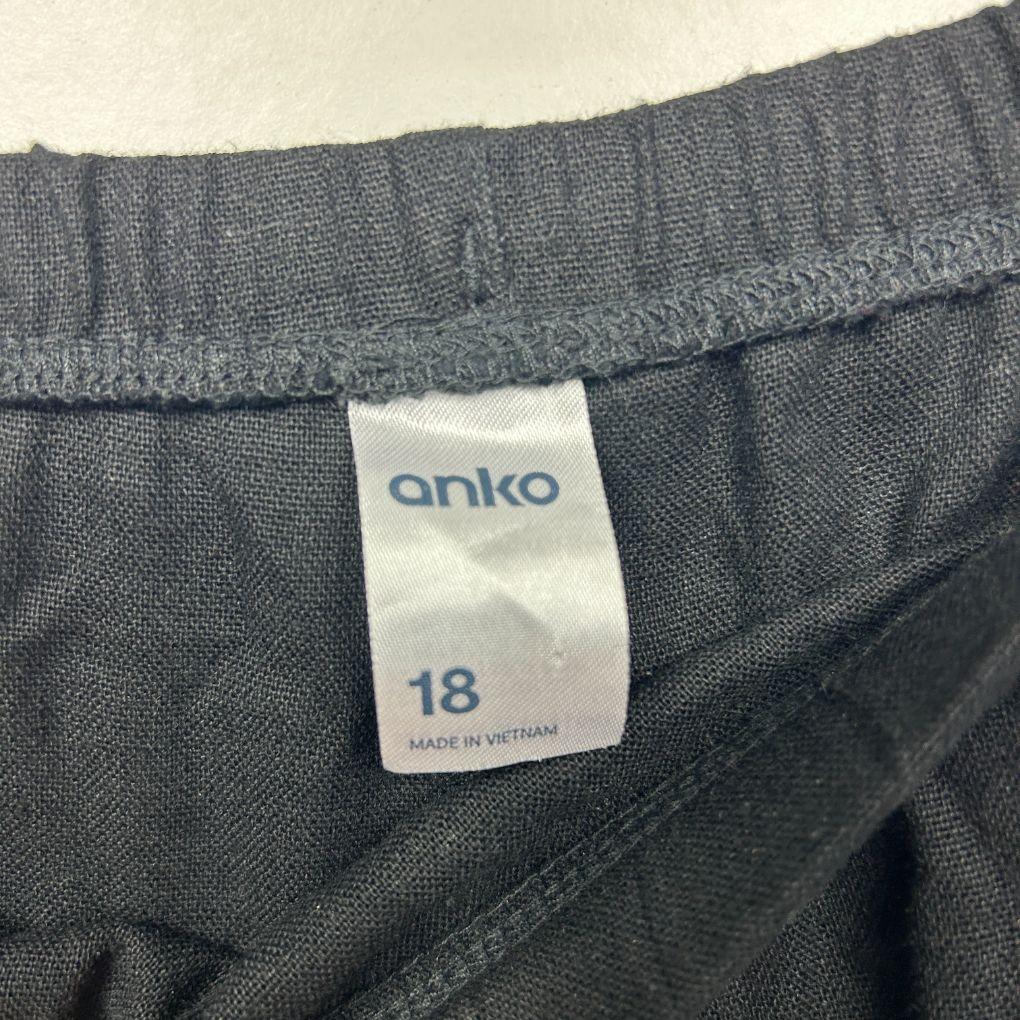 Anko Black Linen Shorts - Size 18