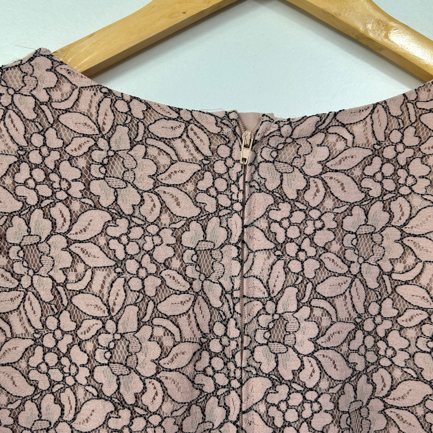 Preview Dusty Pink Floral Lace Overlay Cocktail Dress - Size 14