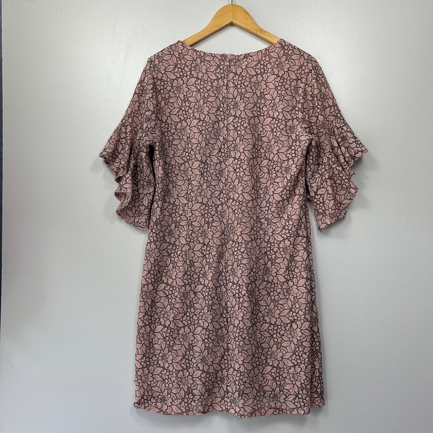 Preview Dusty Pink Floral Lace Overlay Cocktail Dress - Size 14