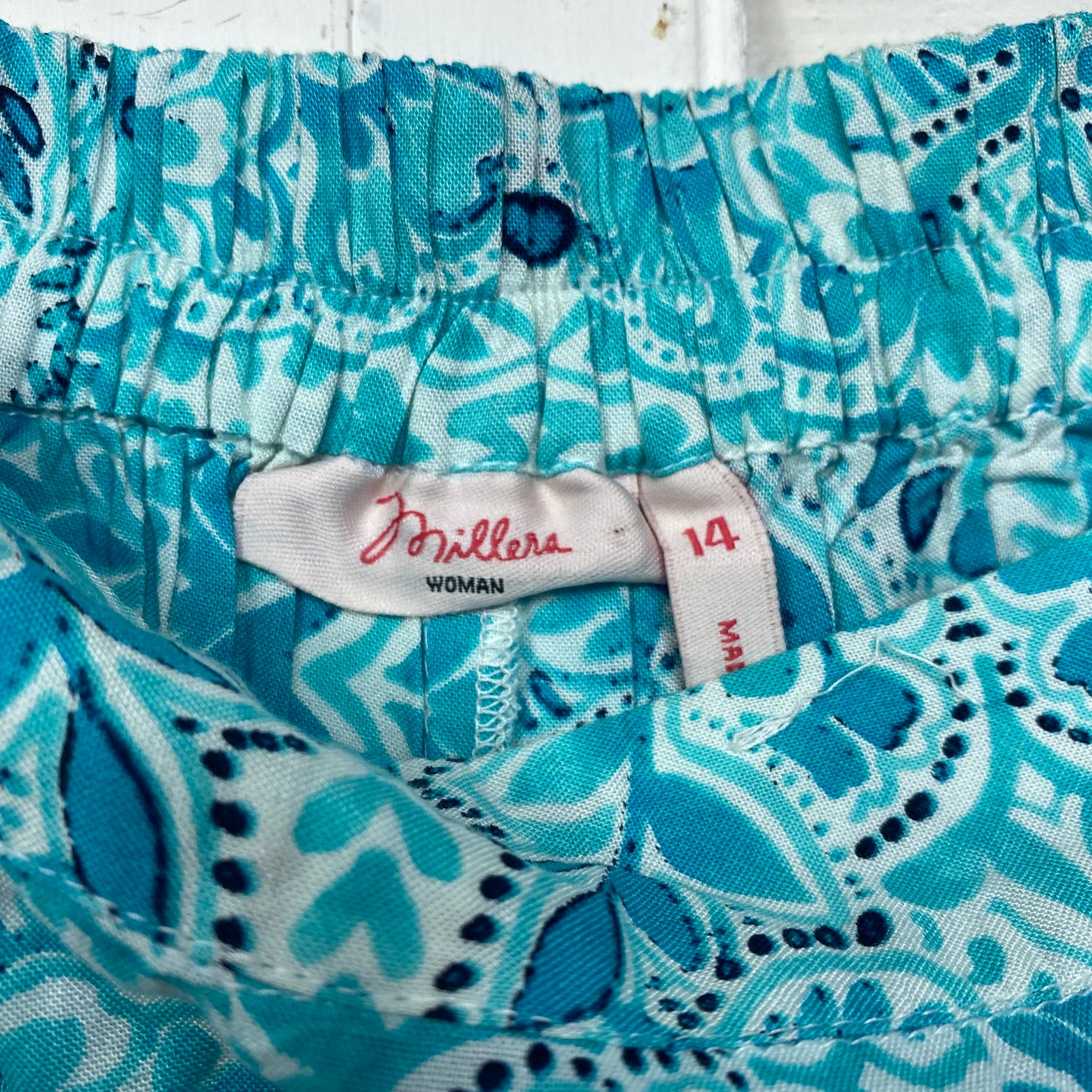 Millers Shorts Size 14 Blue Pockets Elastic Waist