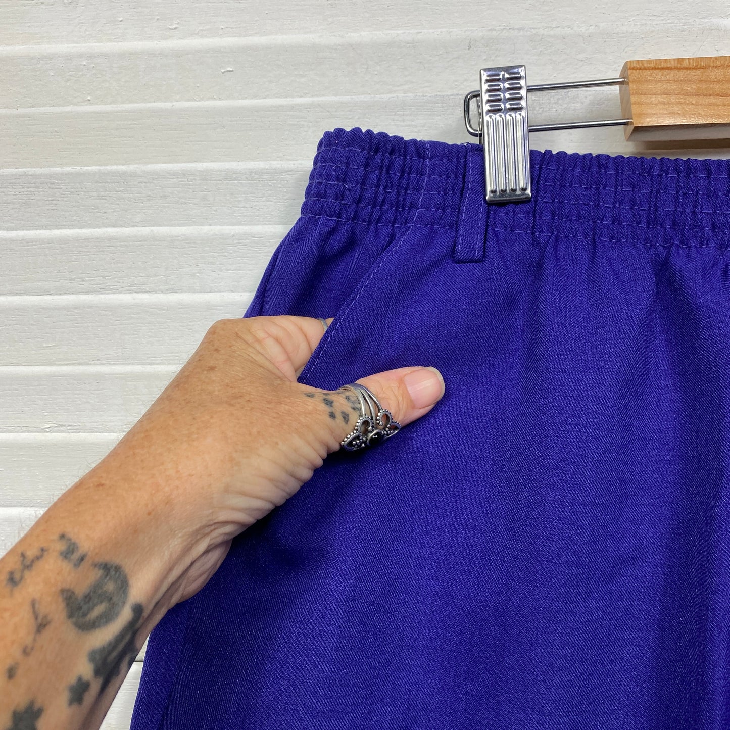 Millers Shorts Size 20 Purple Pockets Elastic Waist