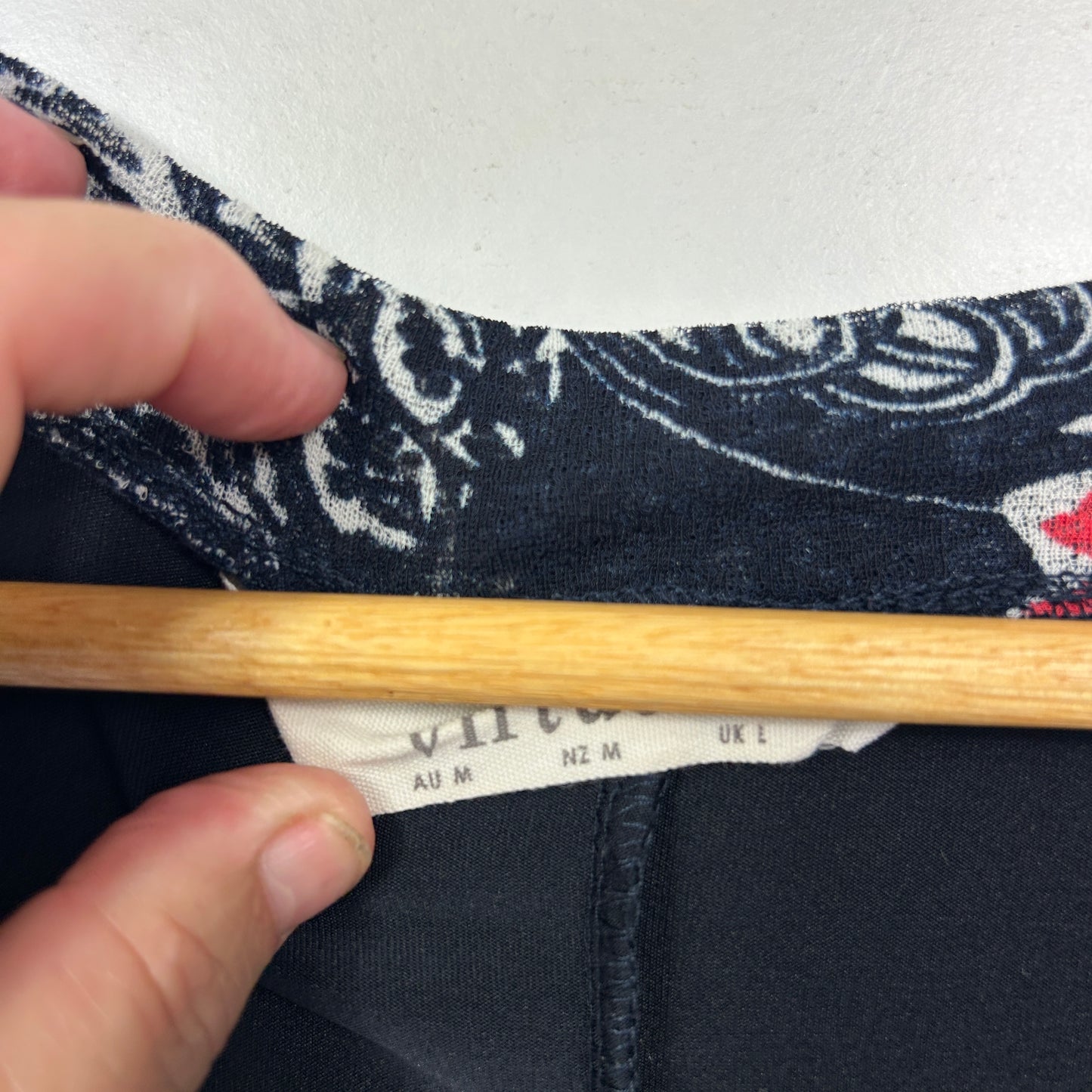 Virtuelle Black White Floral Print Dress - Size 18