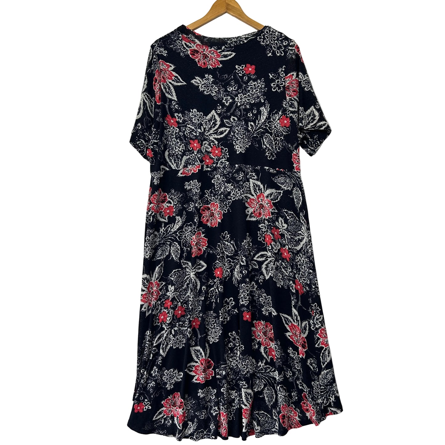 Virtuelle Black White Floral Print Dress - Size 18