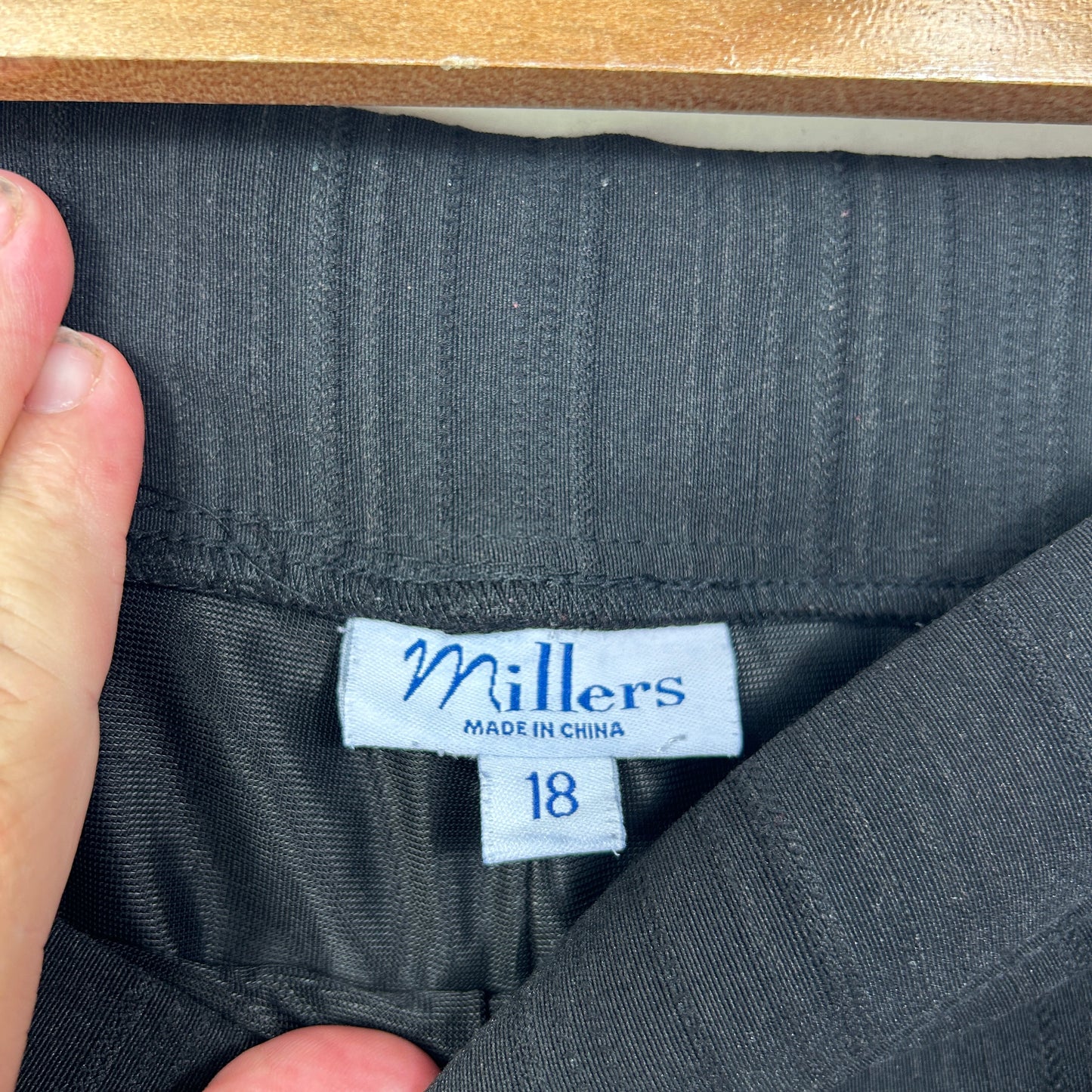 Millers Black Cropped Pants - Size 18