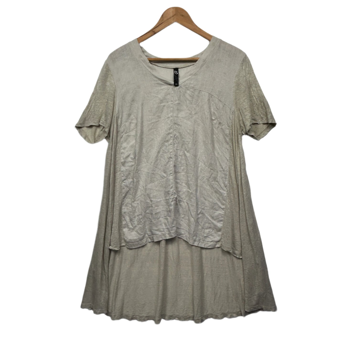 Taking Shape LInen Tunic Top Size 12 14 XXS Plus