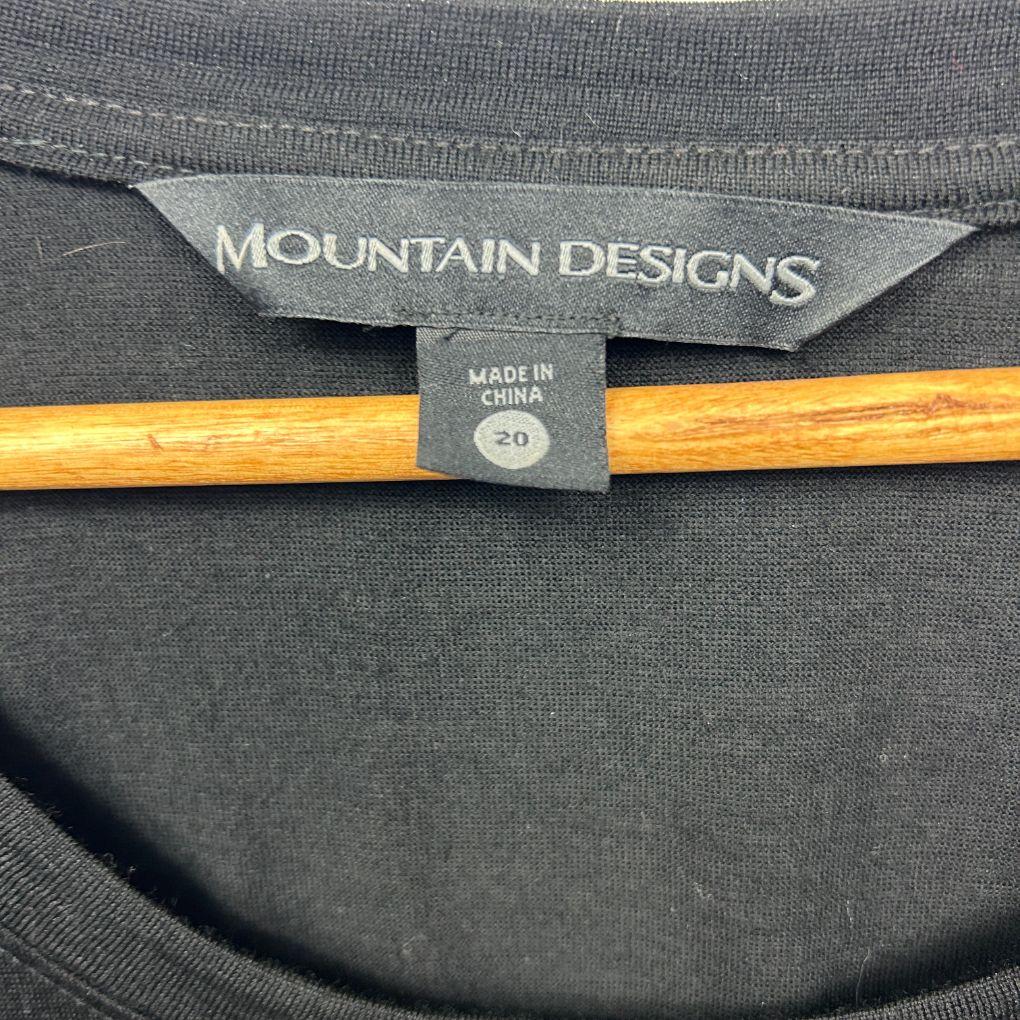 Mountain Designs Black Long Sleeve 100% Merino Top - Size 20