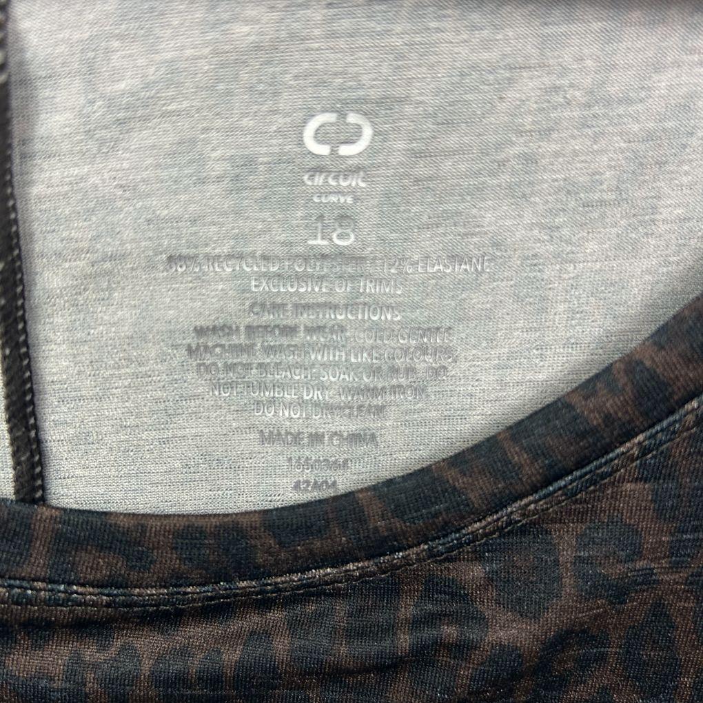 Circuit Animal Print Activewear Top - Size 18