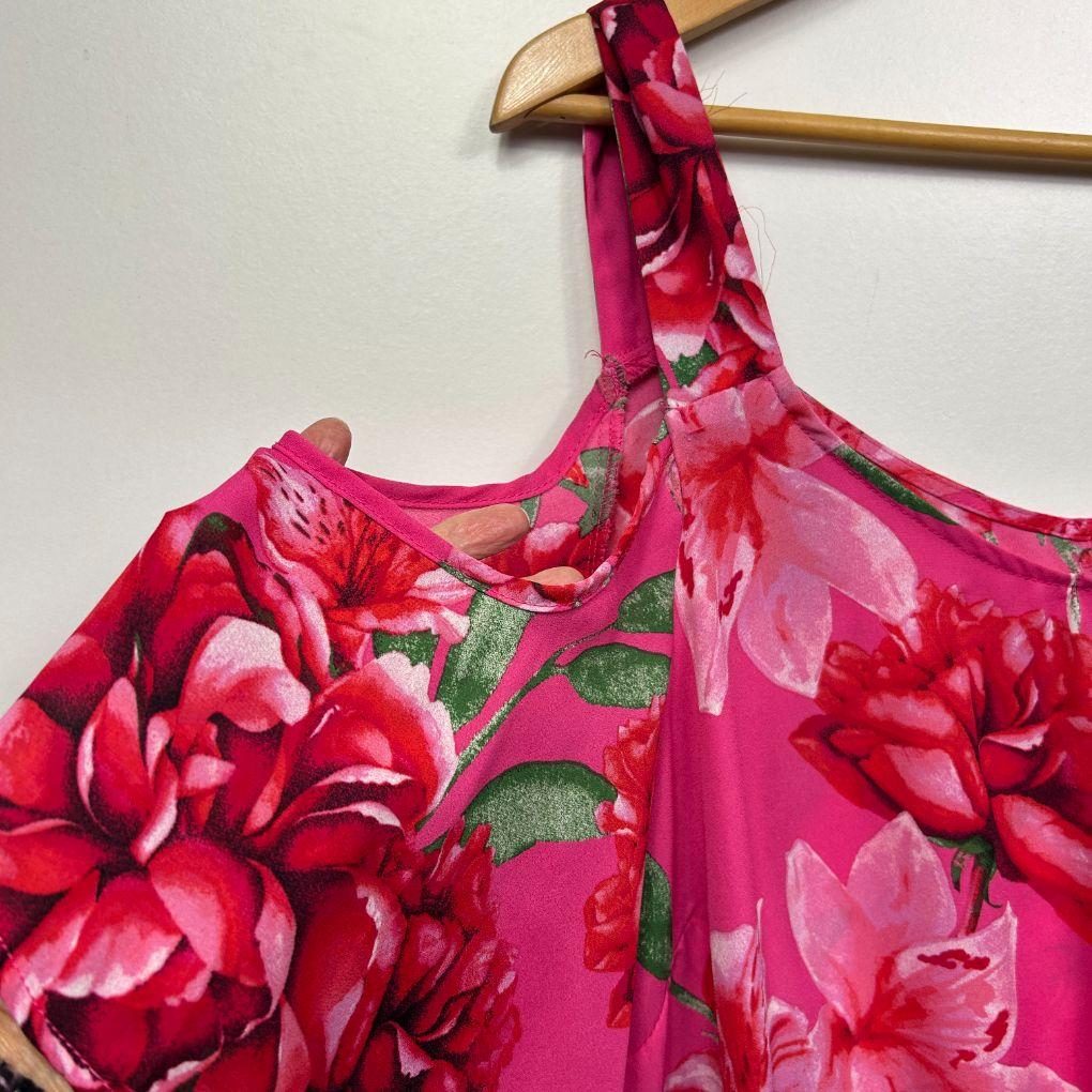 Millers Pink Floral Top - Size 16