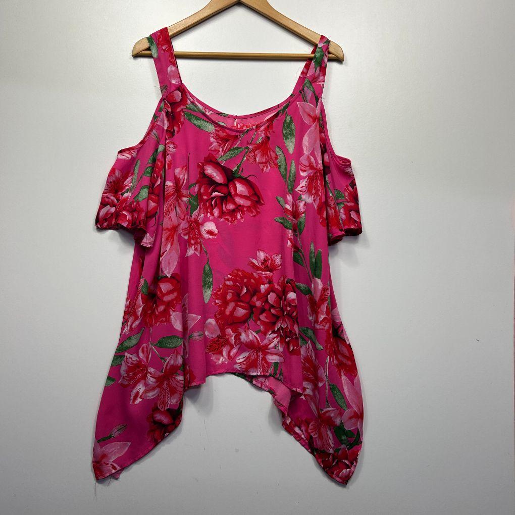 Millers Pink Floral Top - Size 16