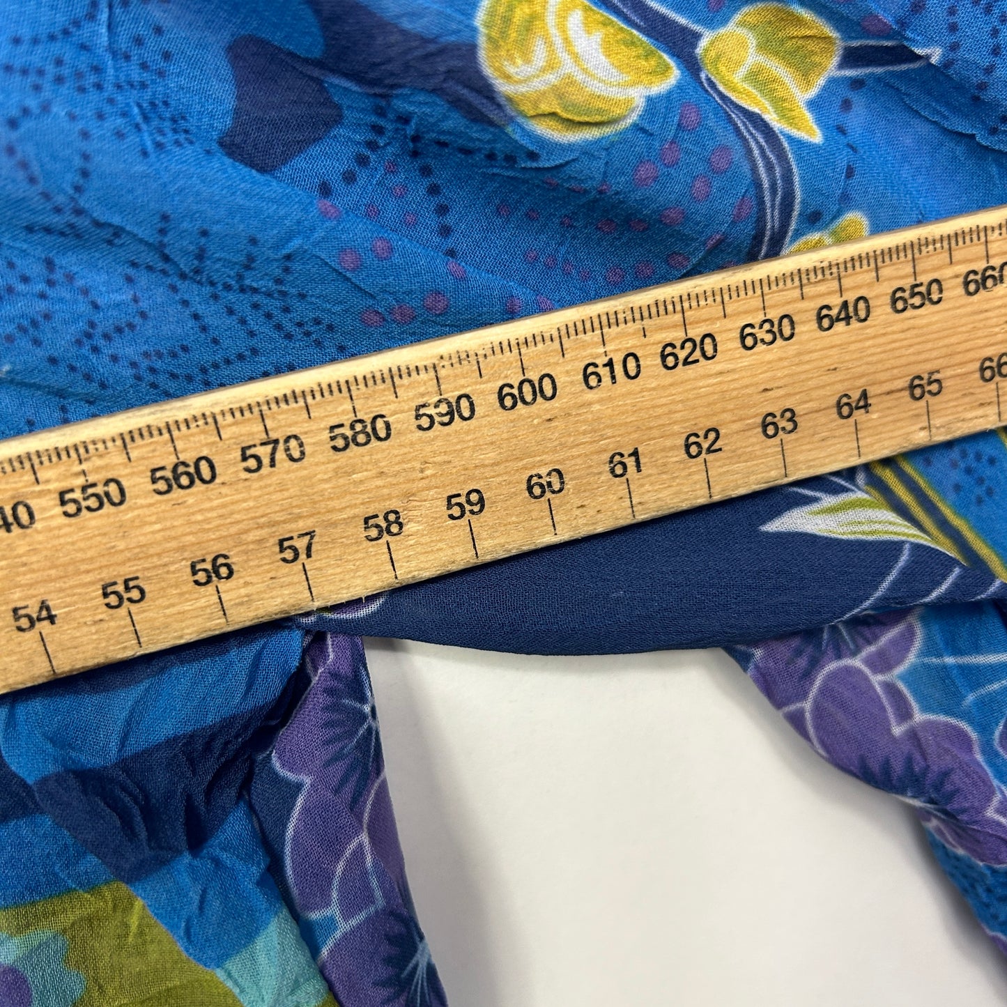 Vintage All Hours Blue Floral Button Up Shirt - Size Large