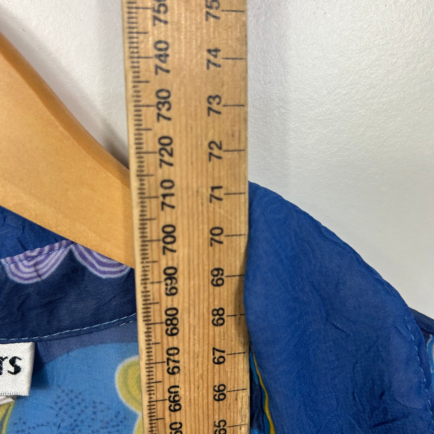 Vintage All Hours Blue Floral Button Up Shirt - Size Large