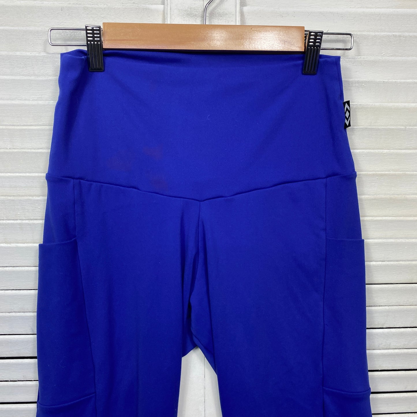 Exoticathletica Activewear Capri Leggings Size Large 14 Blue Pockets