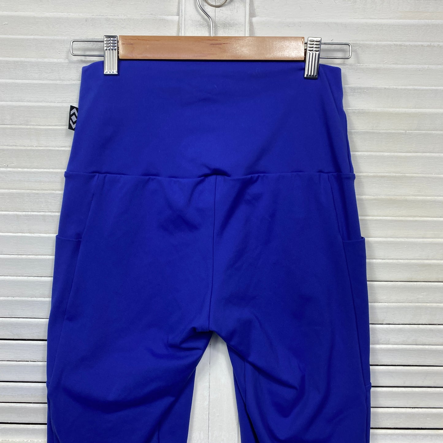 Exoticathletica Activewear Capri Leggings Size Large 14 Blue Pockets